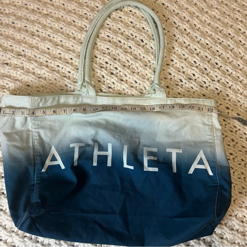 Athleta Ombre Blue Tote Bag shopping canvas